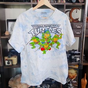 L Teenage Mutant Ninja Turtles Blue Tie Dyed Shirt